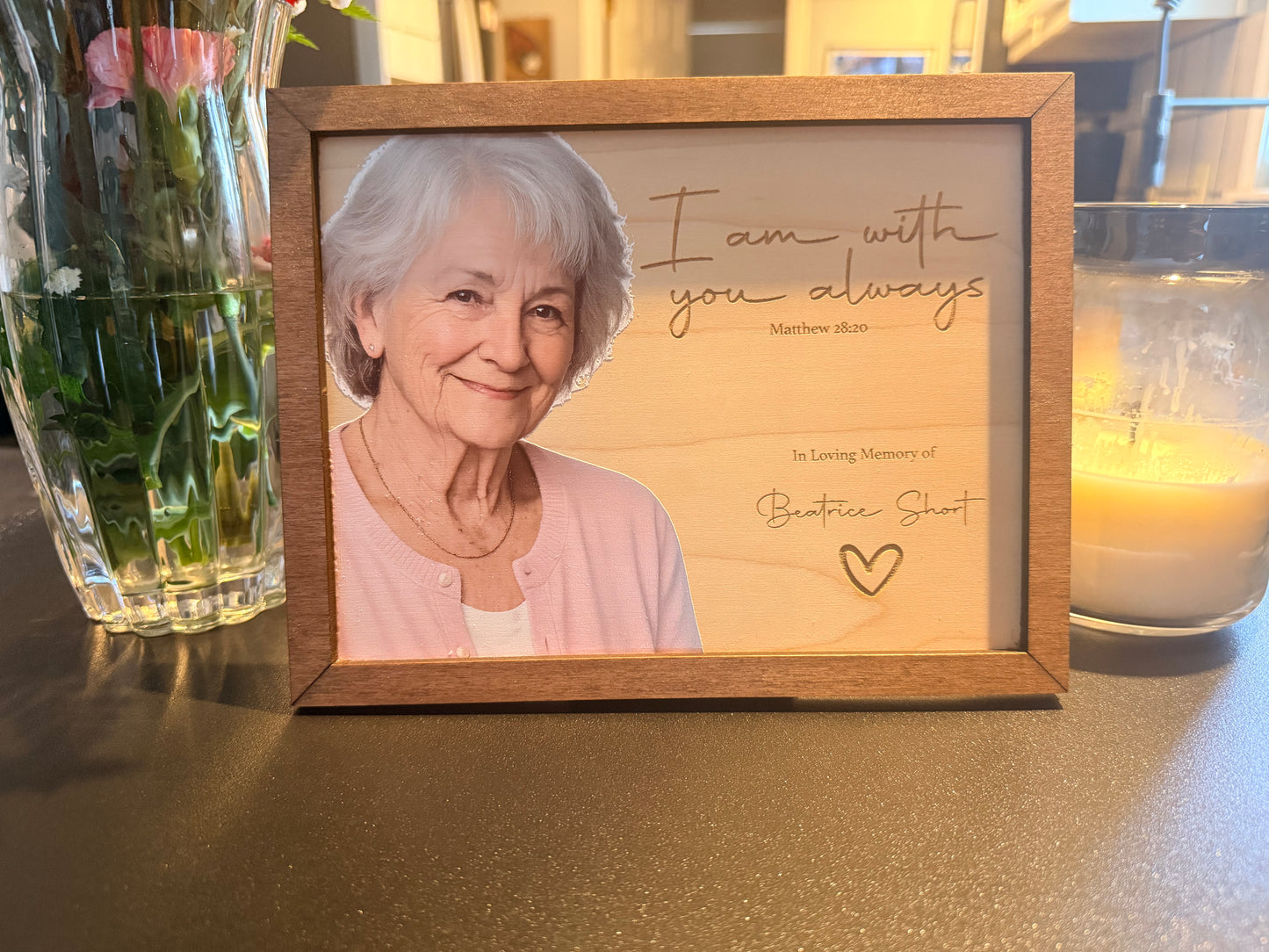 Laser Engraved and UV printed Memorial Plaque