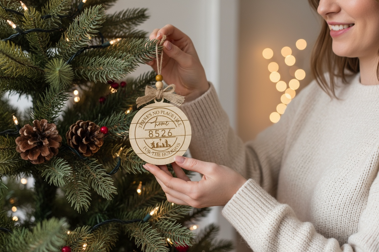 No place like Home Custom Address Ornament