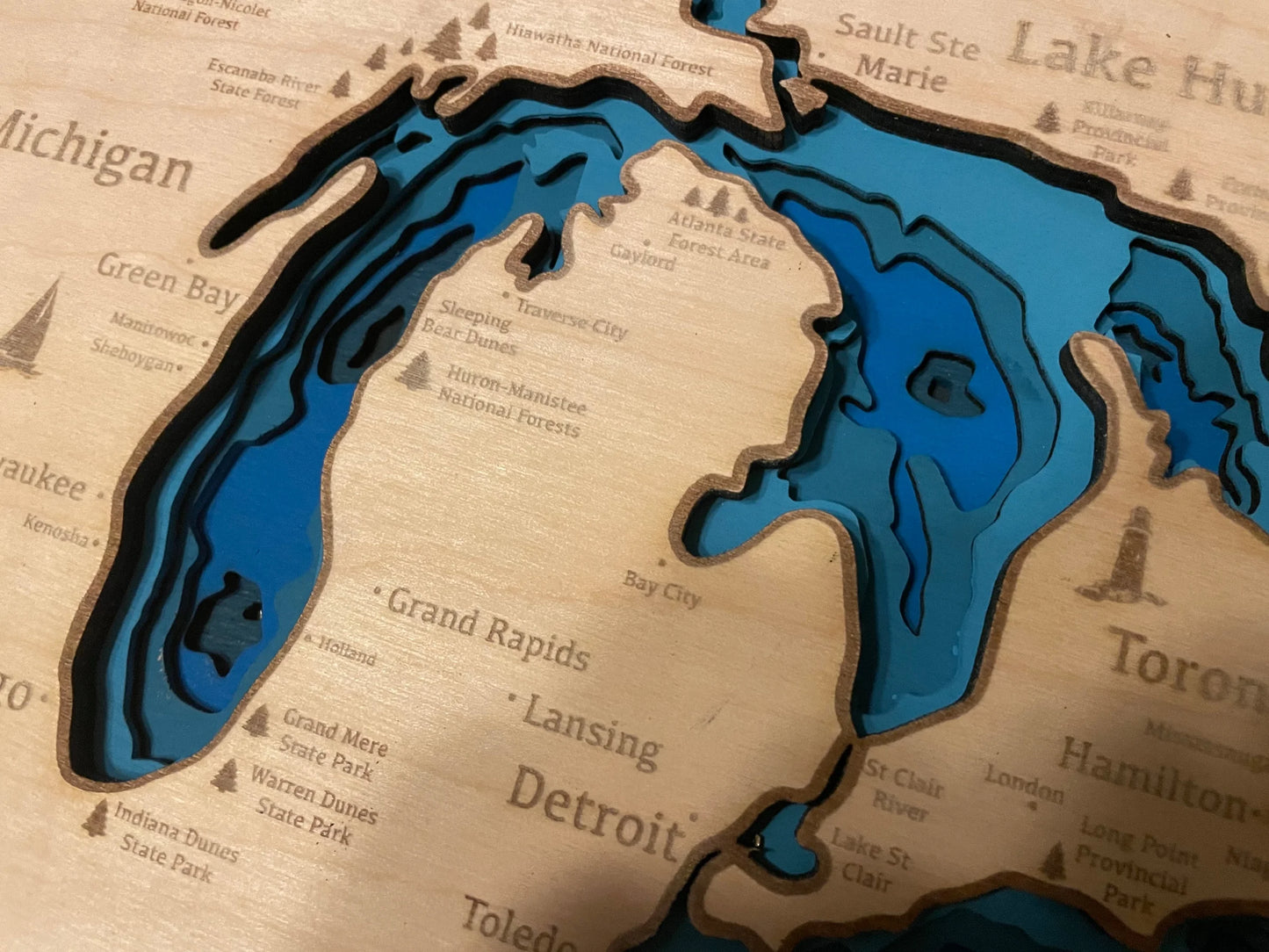 Great Lakes Depth Map