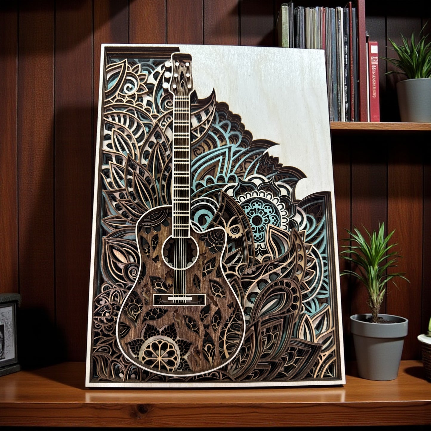 Acoustic Chill guitar mandala wall art