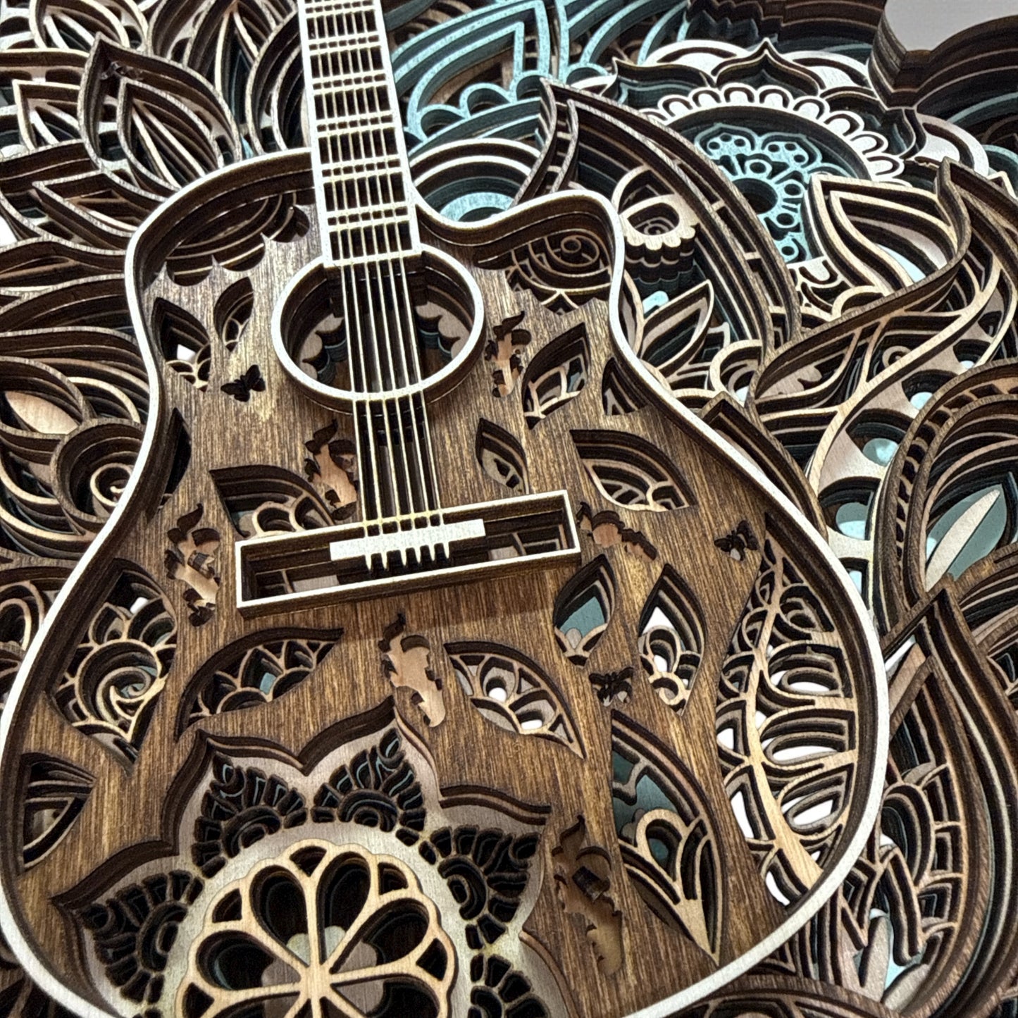 Acoustic Chill guitar mandala wall art