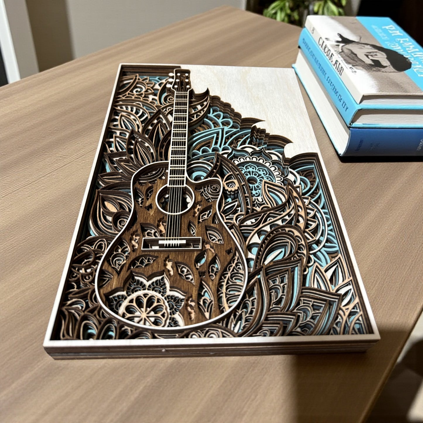 Acoustic Chill guitar mandala wall art